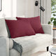 VidaXL coussins de canapé 2 pcs vin rouge 70 x 50 cm tissu