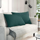 VidaXL coussins de canapé 2 pcs tissu vert foncé 70 x 50 cm