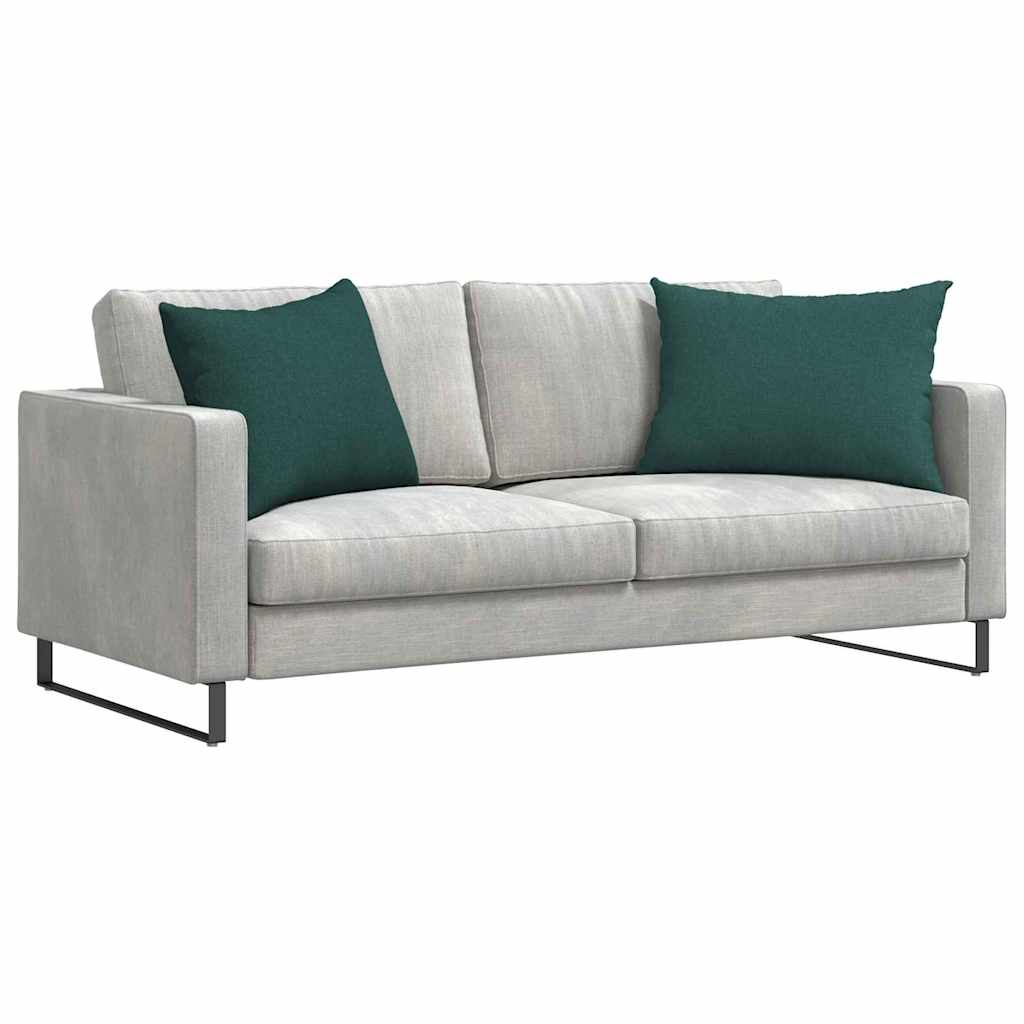 VidaXL coussins de canapé 2 pcs tissu vert foncé 70 x 50 cm
