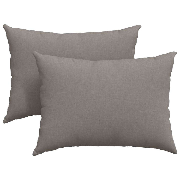 VidaXL coussins de canapé 2 pcs tissu taupe 70 x 50 cm