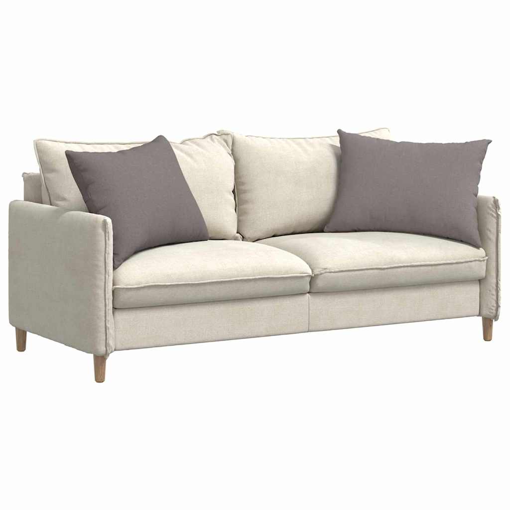 VidaXL coussins de canapé 2 pcs tissu taupe 70 x 50 cm