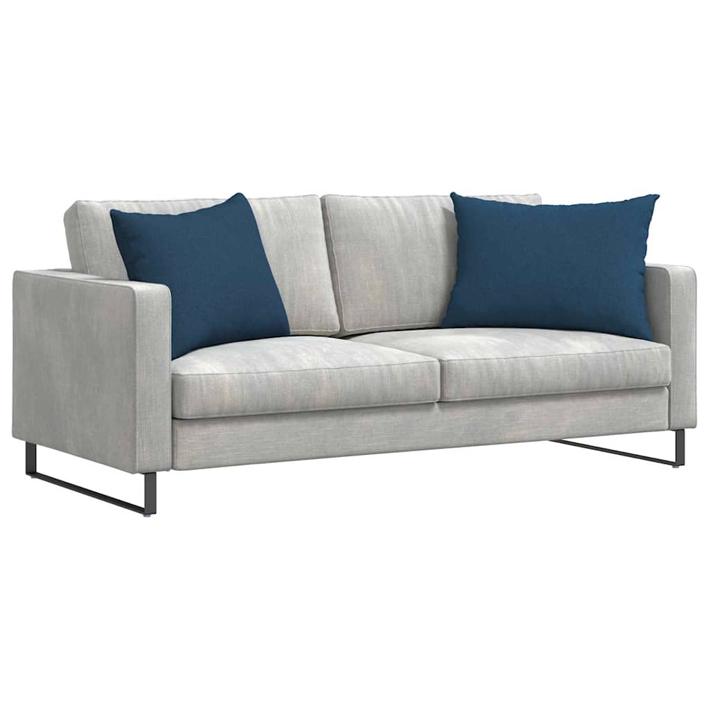 VidaXL coussins de canapé 2 pcs bleu 70 x 50 cm tissu