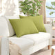 VidaXL coussins de canapé 2 pcs tissu vert clair 70 x 50 cm