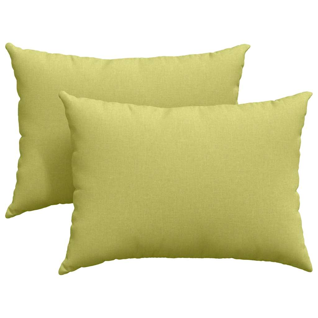 VidaXL coussins de canapé 2 pcs tissu vert clair 70 x 50 cm