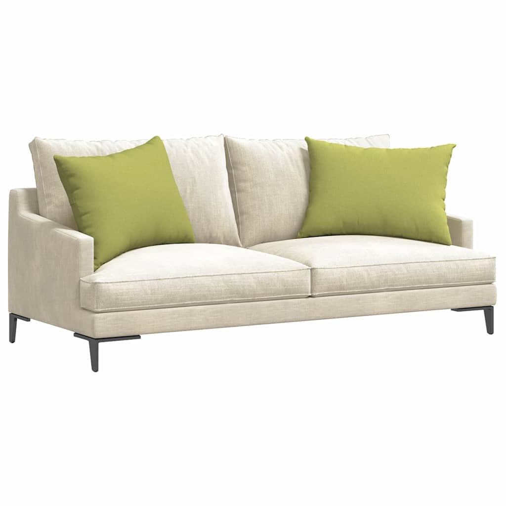 VidaXL coussins de canapé 2 pcs tissu vert clair 70 x 50 cm