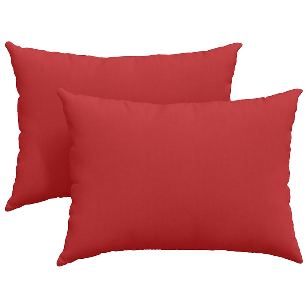 VidaXL coussins de canapé 2 pcs rouge 70 x 50 cm tissu