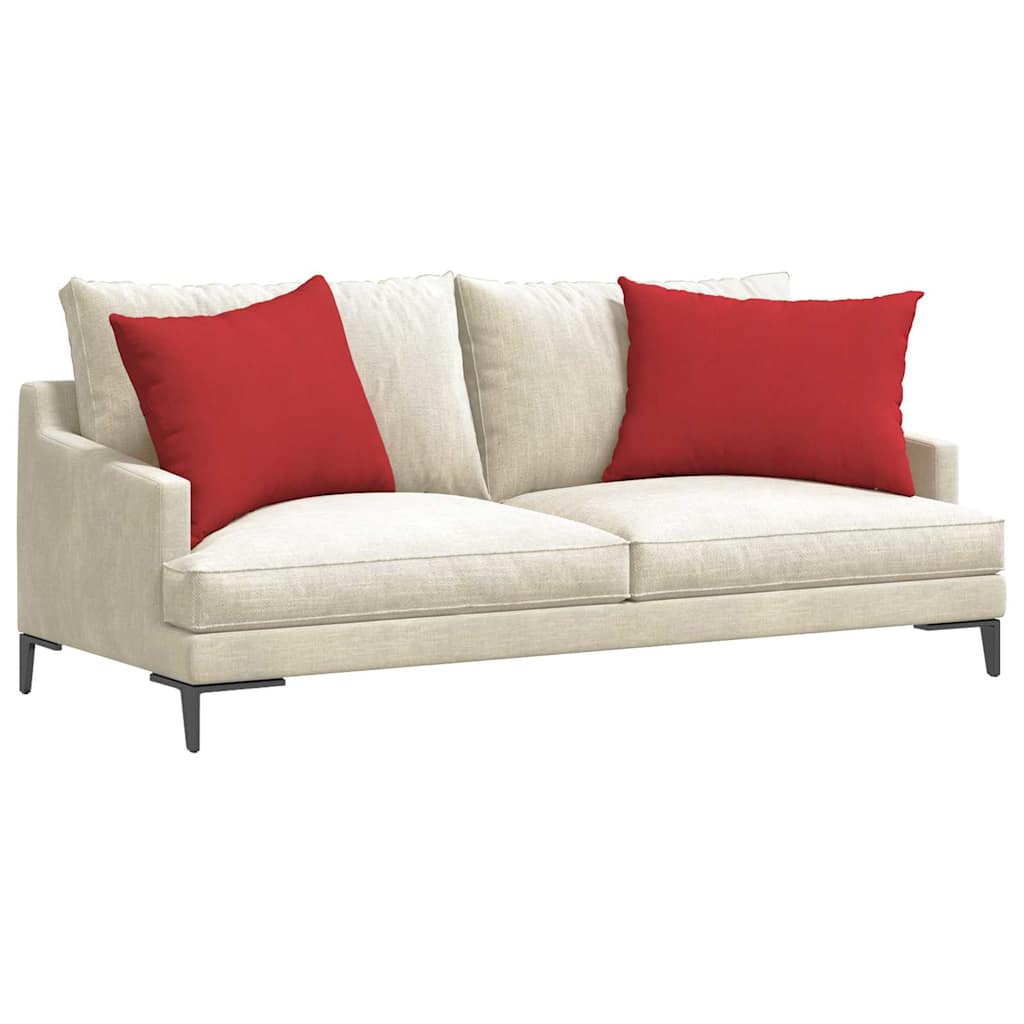 VidaXL coussins de canapé 2 pcs rouge 70 x 50 cm tissu