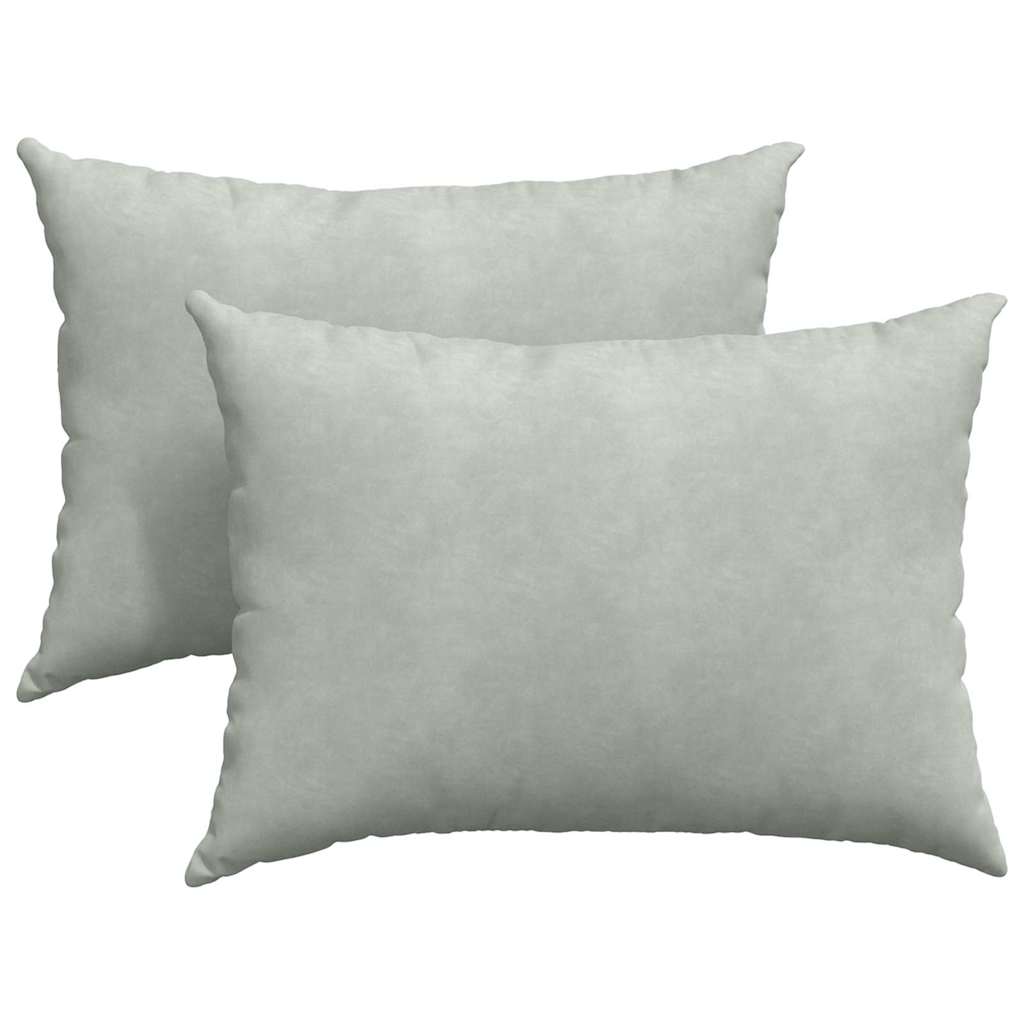 VidaXL coussins de canapé 2 pièces gris clair 70 x 50 cm tissu corde