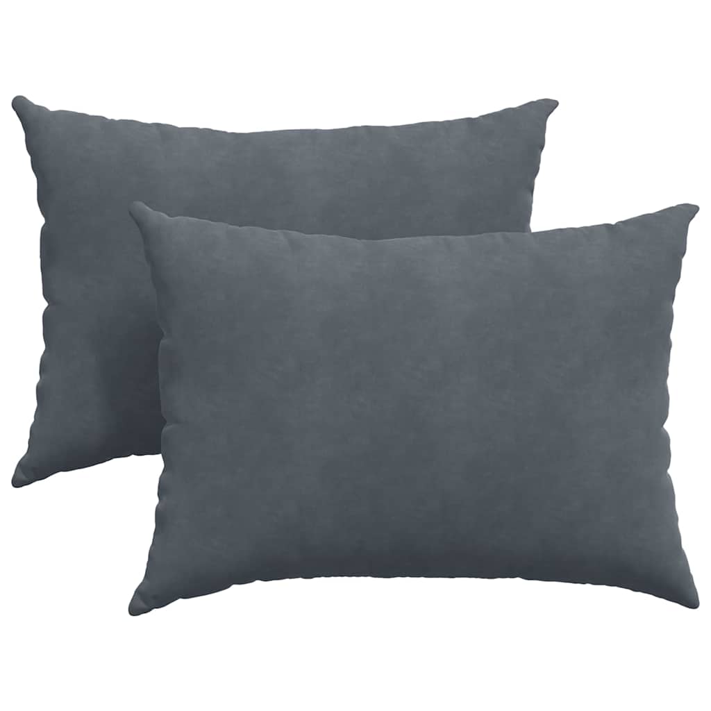 VidaXL coussins de canapé 2 pièces gris foncé 70 x 50 cm tissu corde