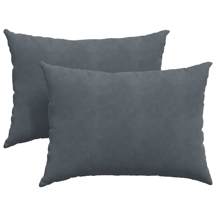 VidaXL coussins de canapé 2 pièces gris foncé 70 x 50 cm tissu corde