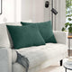 VidaXL coussins de canapé, 2 pièces, vert foncé, tissu corde 70 x 50 cm