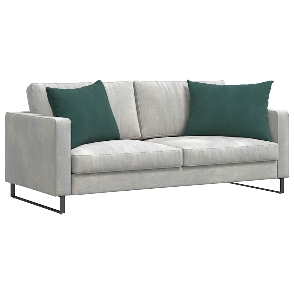 VidaXL coussins de canapé, 2 pièces, vert foncé, tissu corde 70 x 50 cm