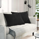 VidaXL coussins de canapé 2 pièces noir 70 x 50 cm tissu corde