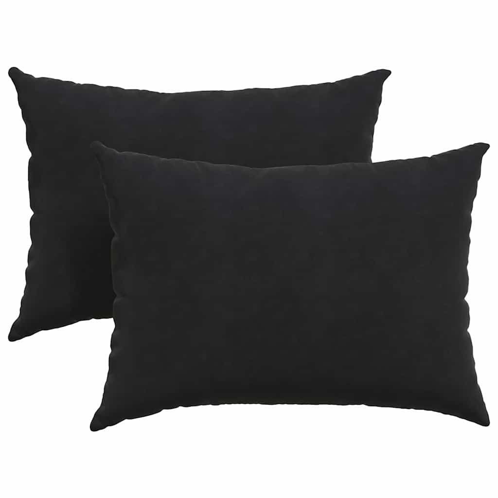 VidaXL coussins de canapé 2 pièces noir 70 x 50 cm tissu corde