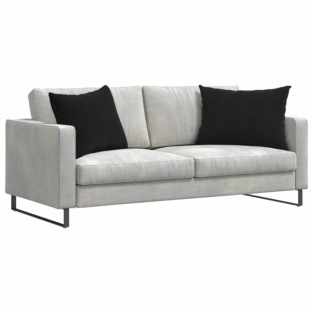 VidaXL coussins de canapé 2 pièces noir 70 x 50 cm tissu corde
