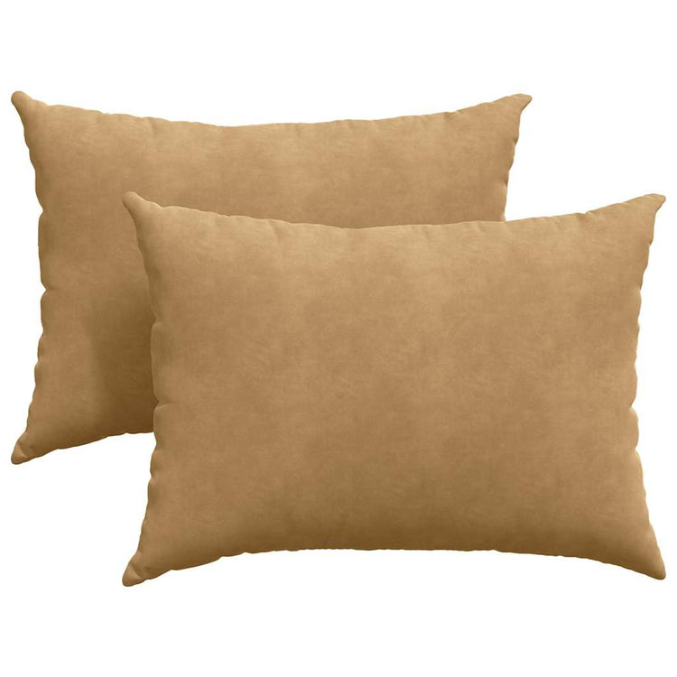 VidaXL coussins de canapé 2 pièces marron 70 x 50 cm tissu corde
