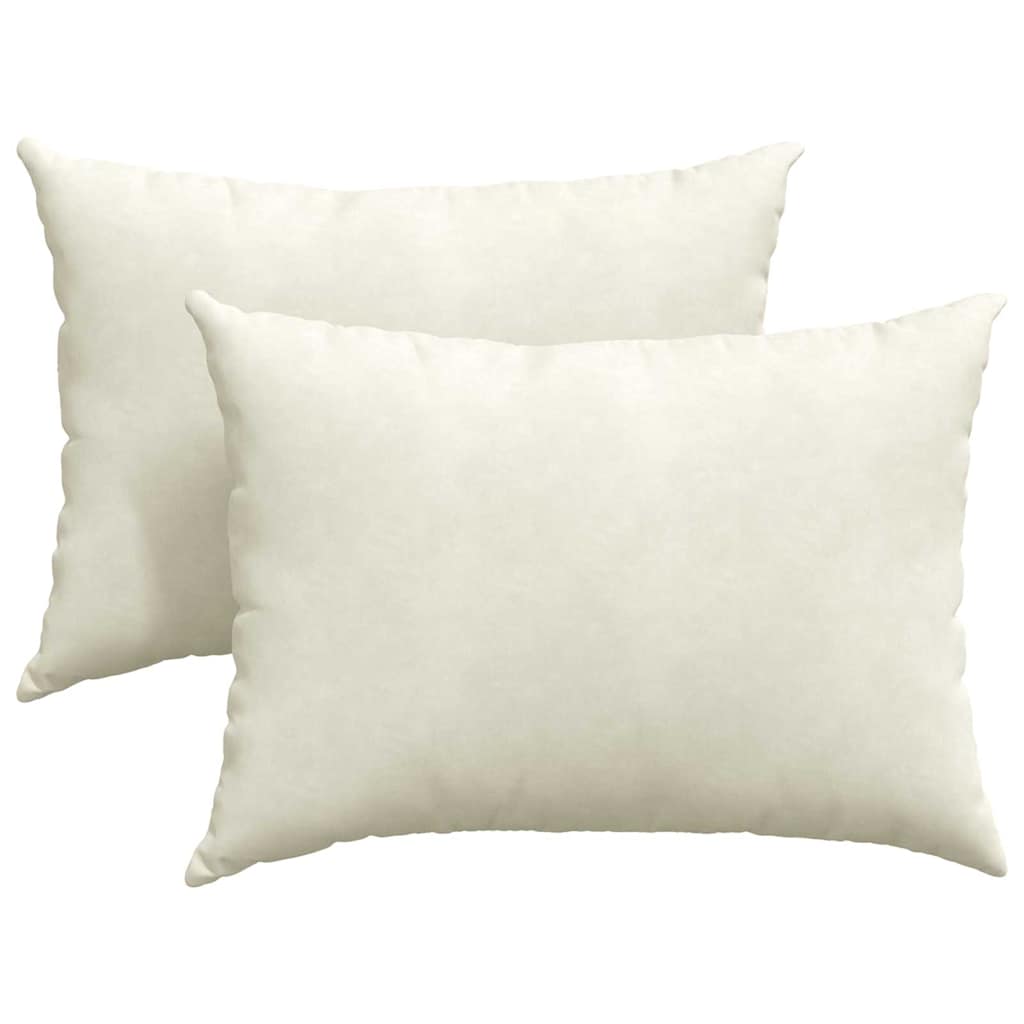 VidaXL coussins de canapé 2 pièces crème 70 x 50 cm tissu corde
