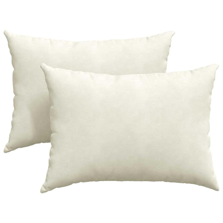 VidaXL coussins de canapé 2 pièces crème 70 x 50 cm tissu corde
