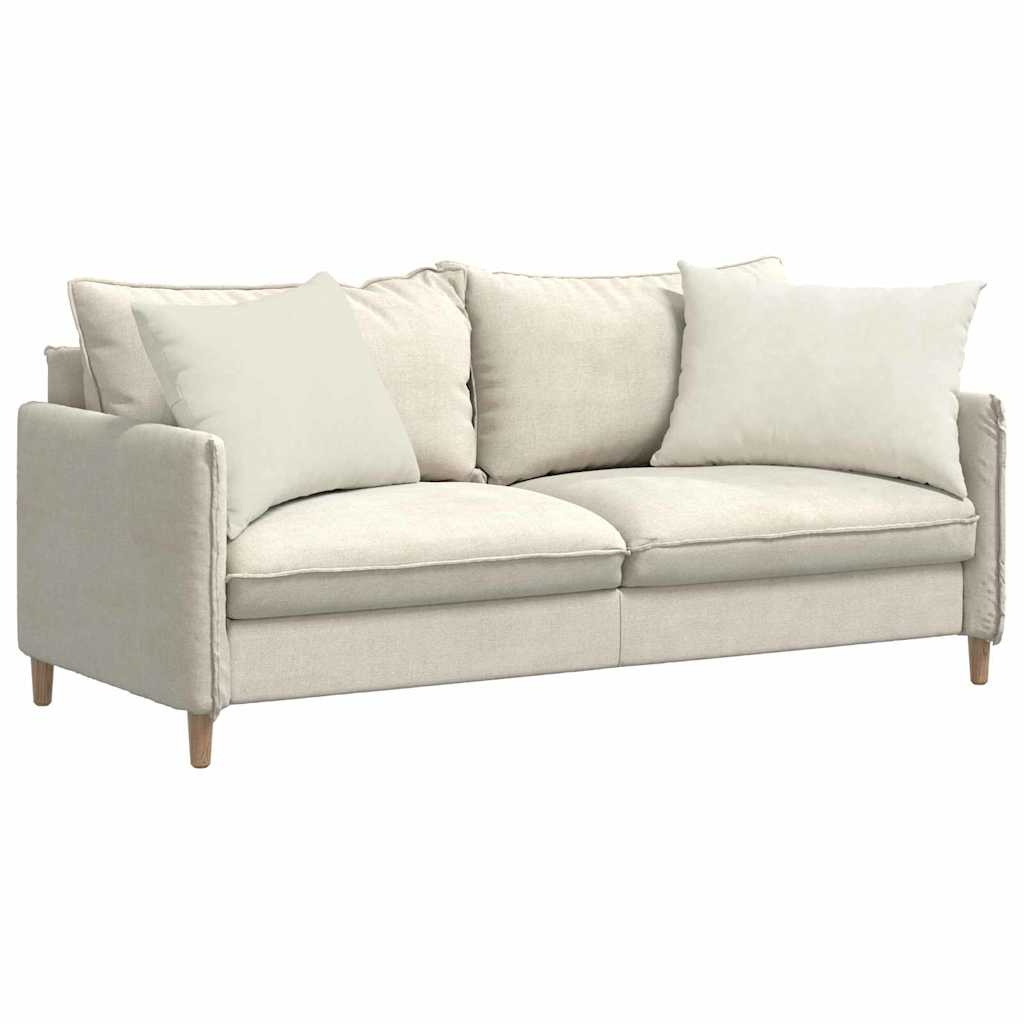 VidaXL coussins de canapé 2 pièces crème 70 x 50 cm tissu corde