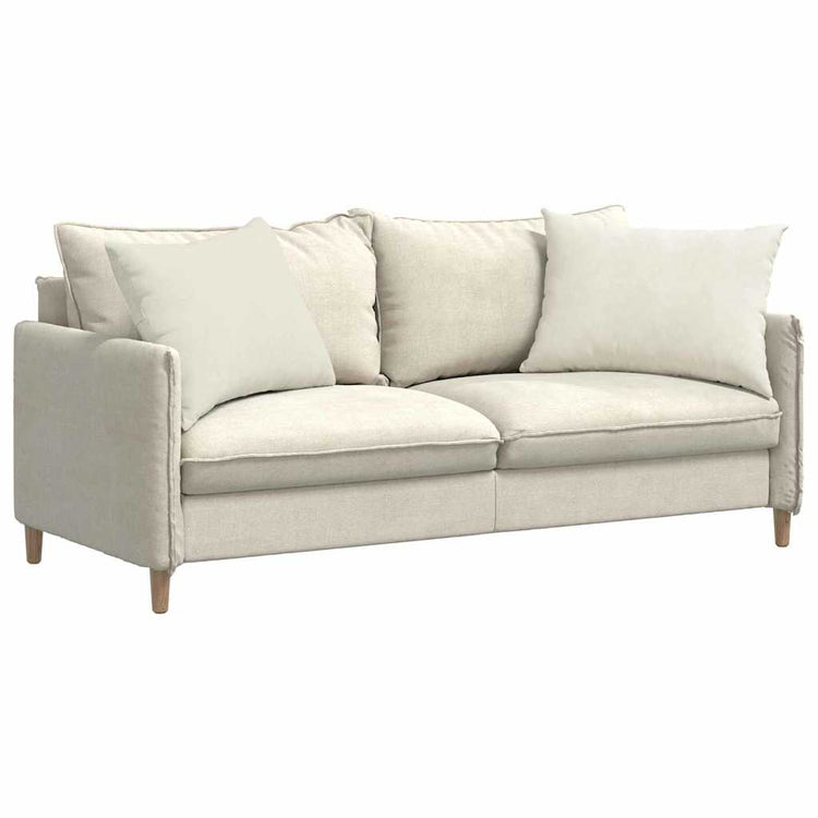 VidaXL coussins de canapé 2 pièces crème 70 x 50 cm tissu corde