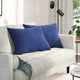 VidaXL coussins de canapé, 2 pièces, bleu police, tissu corde 70 x 50 cm