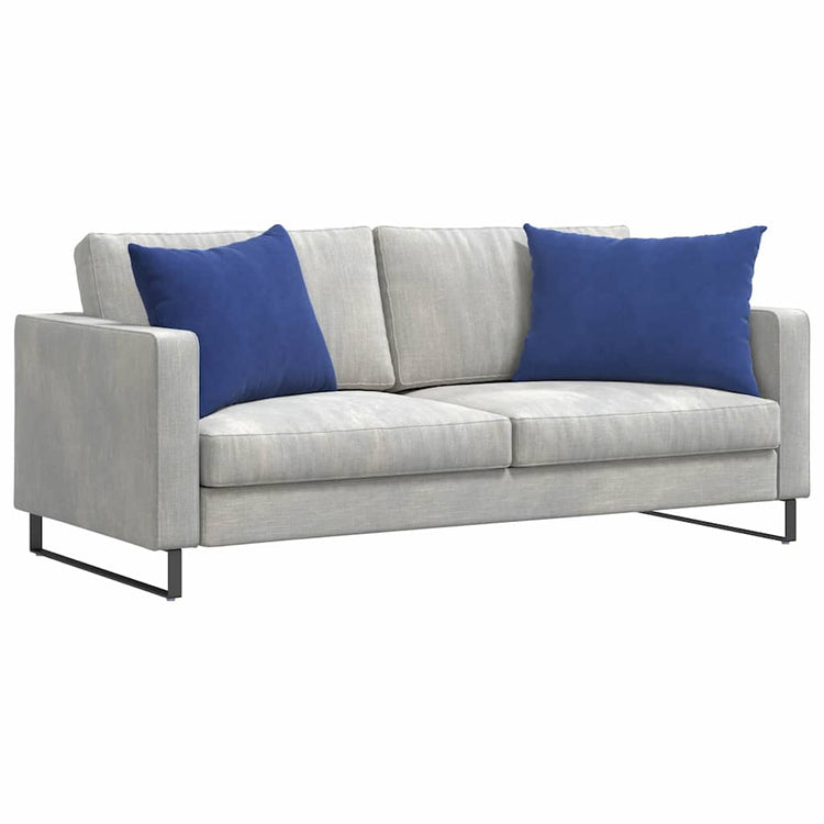 VidaXL coussins de canapé, 2 pièces, bleu police, tissu corde 70 x 50 cm