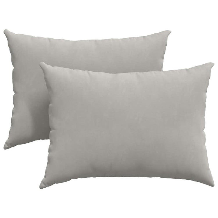 VidaXL coussins de canapé 2 pièces tissu gris clair 70 x 50 cm