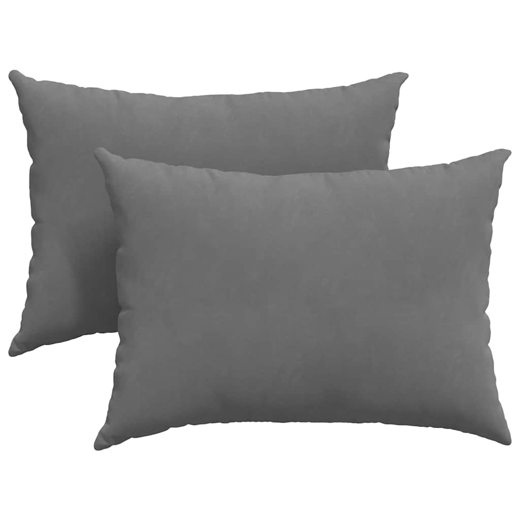 VidaXL coussins de canapé 2 pièces tissu gris foncé 70 x 50 cm