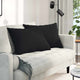 VidaXL coussins de canapé 2 pièces tissu noir 70 x 50 cm