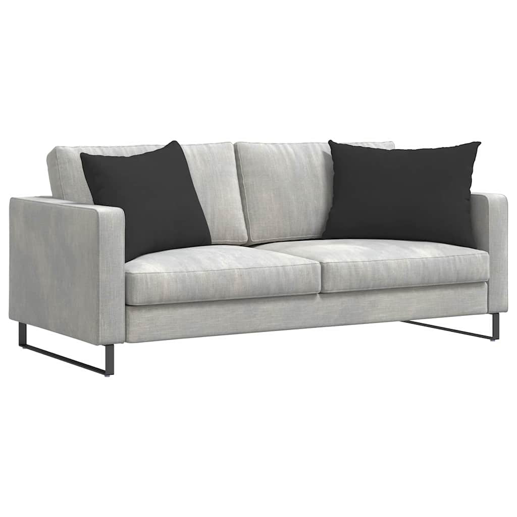 VidaXL coussins de canapé 2 pièces tissu noir 70 x 50 cm