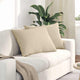 VidaXL coussins de canapé 2 pièces crème 70 x 50 cm tissu