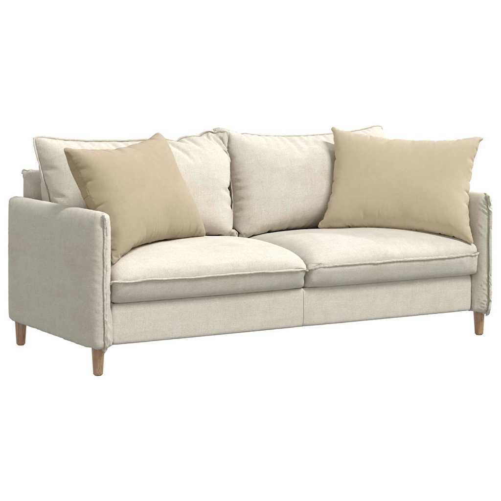 VidaXL coussins de canapé 2 pièces crème 70 x 50 cm tissu
