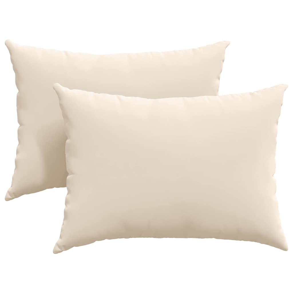 VidaXL coussins de canapé 2 pièces beige 70 x 50 cm tissu