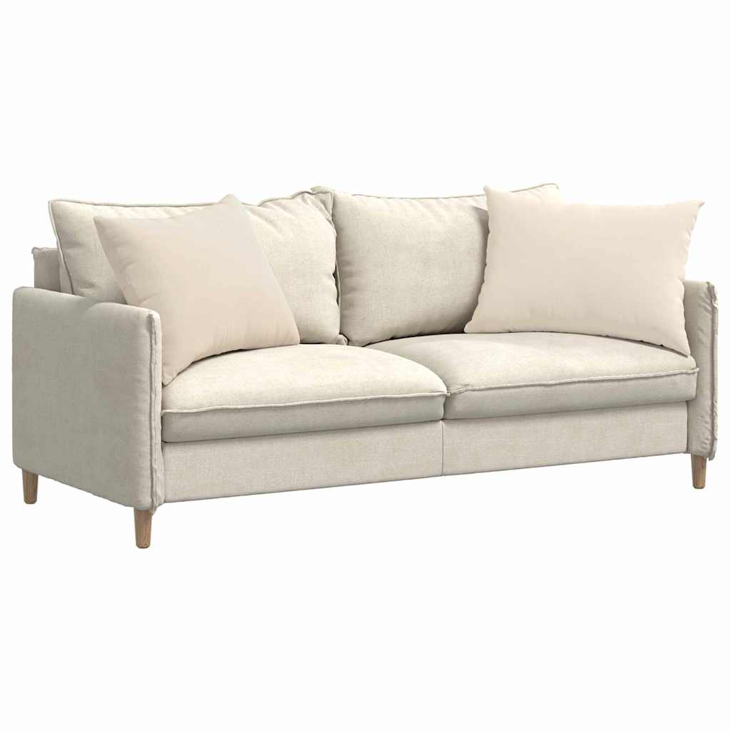 VidaXL coussins de canapé 2 pièces beige 70 x 50 cm tissu