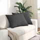 VidaXL coussins de canapé 2 pièces gris foncé 70 x 50 cm tissu corde