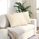 VidaXL coussins de canapé 2 pièces crème 70 x 50 cm tissu corde
