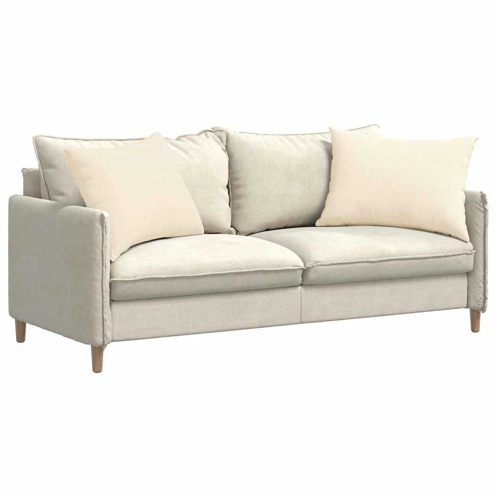 VidaXL coussins de canapé 2 pièces crème 70 x 50 cm tissu corde
