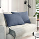 VidaXL coussins de canapé 2 pièces bleu 70 x 50 cm tissu corde