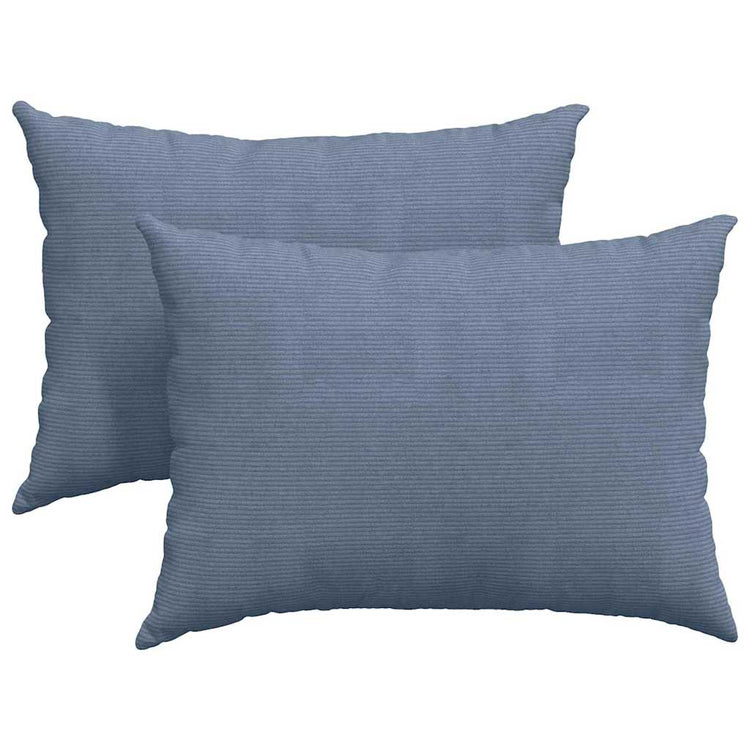 VidaXL coussins de canapé 2 pièces bleu 70 x 50 cm tissu corde