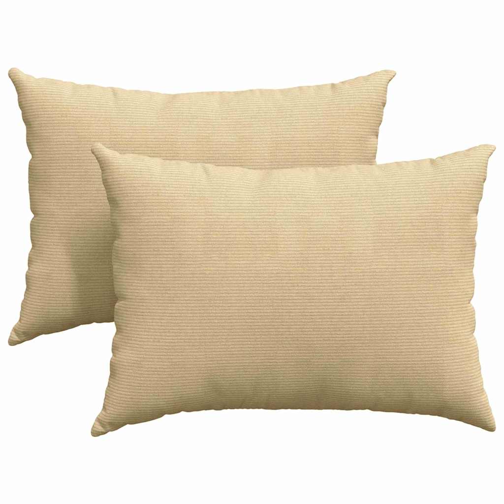 VidaXL coussins de canapé 2 pièces gris vert 70 x 50 cm tissu corde