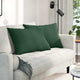 VidaXL coussins de canapé, 2 pièces, vert foncé, tissu corde 70 x 50 cm
