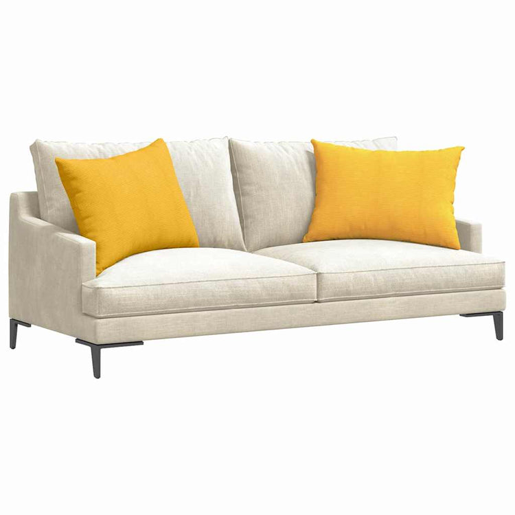 Vidaxl coussins de canapé 2 pièces jaune clair 70 x 50 cm tissu corde