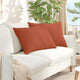 VidaXL coussins de canapé 2 pièces rouge-orange 70 x 50 cm tissu corde