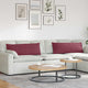 VidaXL coussins de canapé 2 pcs vin rouge 120 x 40 cm tissu