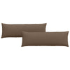VidaXL coussins de canapé 2 pcs marron 120 x 40 cm tissu