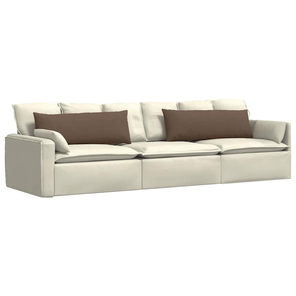 VidaXL coussins de canapé 2 pcs marron 120 x 40 cm tissu