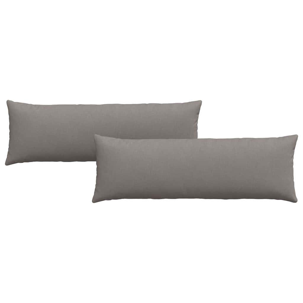 VidaXL coussins de canapé 2 pcs taupe 120 x 40 cm tissu