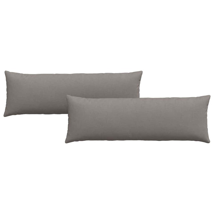 VidaXL coussins de canapé 2 pcs taupe 120 x 40 cm tissu