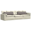 VidaXL coussins de canapé 2 pcs taupe 120 x 40 cm tissu