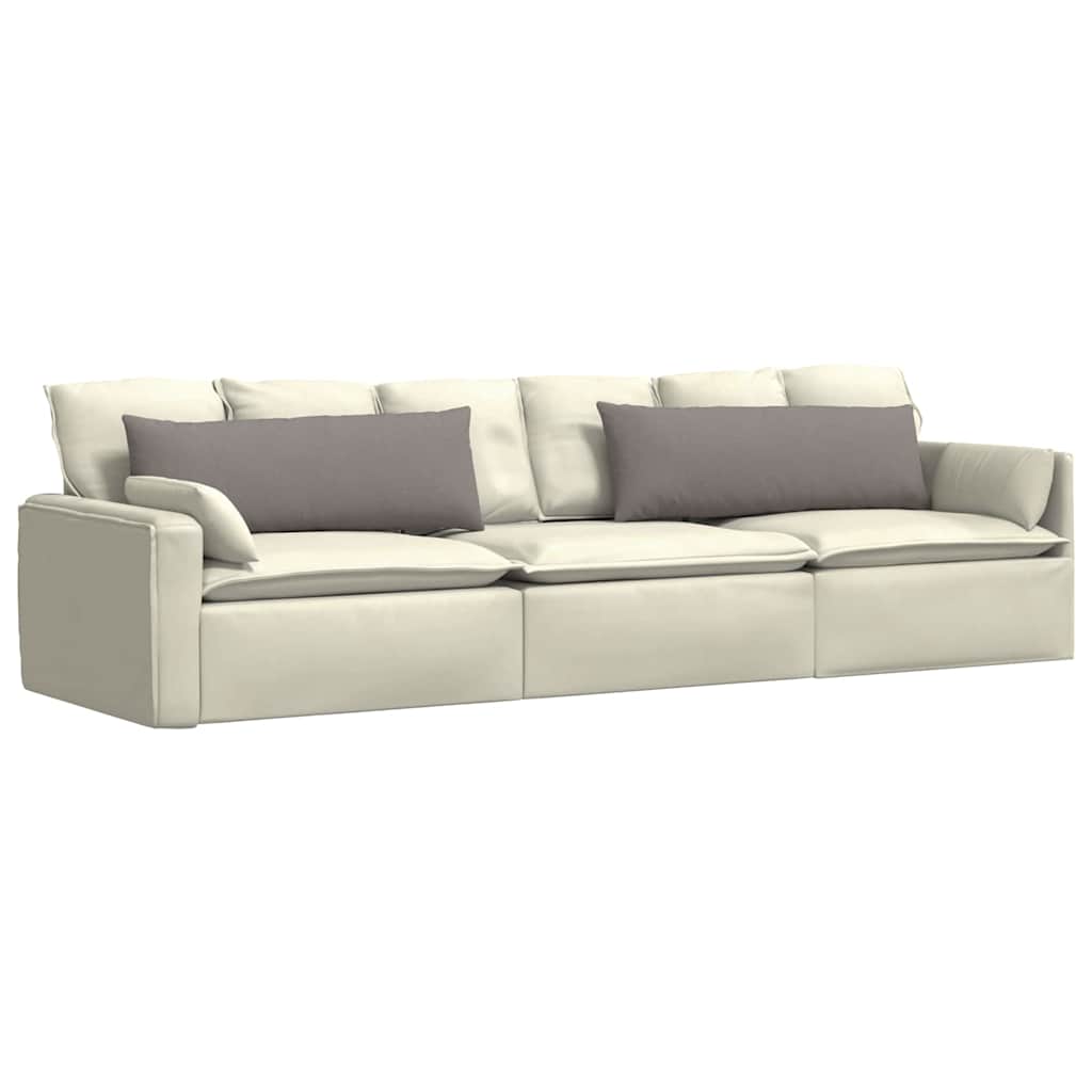 VidaXL coussins de canapé 2 pcs taupe 120 x 40 cm tissu